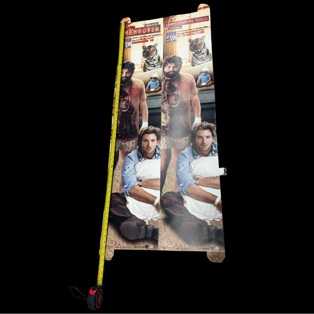 2009 Y2K THE HANGOVER BLU-RAY CARDBOARD STORE ADVERTISEMENT 55 INCH PROMO POSTER - Picture 15 of 16